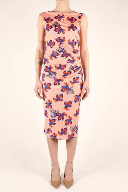 Fish Print Sheath Dress