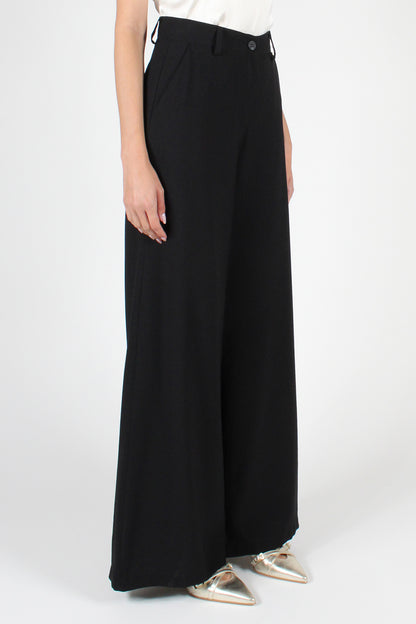 Palazzo Trousers in Solid Color Viscose