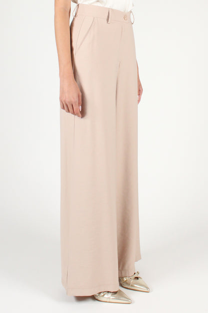 Palazzo Trousers in Solid Color Viscose