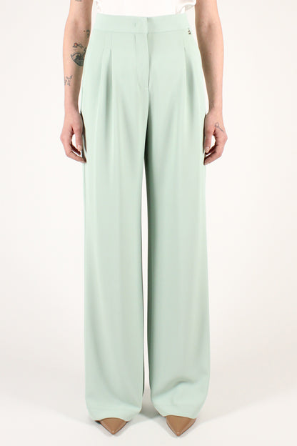 Straight leg trousers with pleats