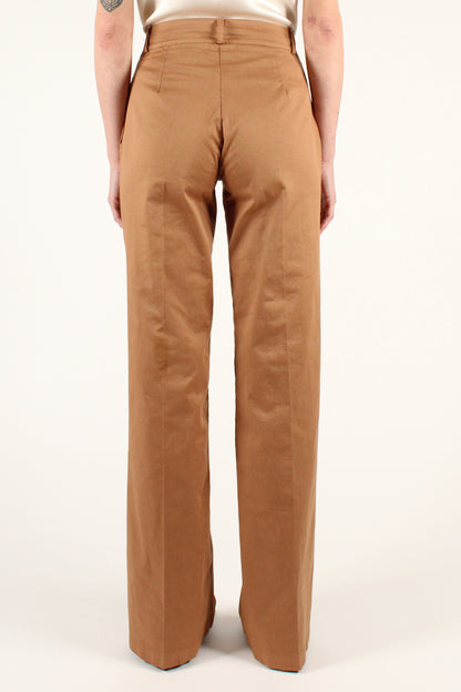 Straight Leg Trousers in Cotton Gabardine