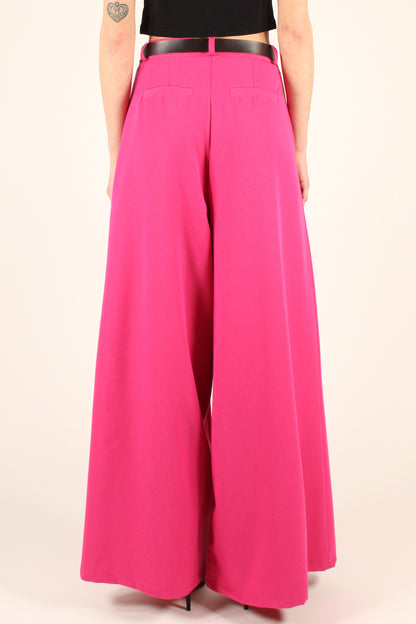 Extra Wide Leg Trousers with Pleats