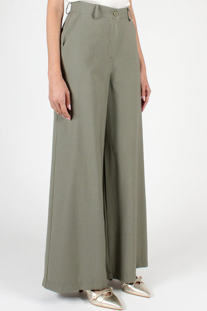 Palazzo Trousers in Solid Color Viscose