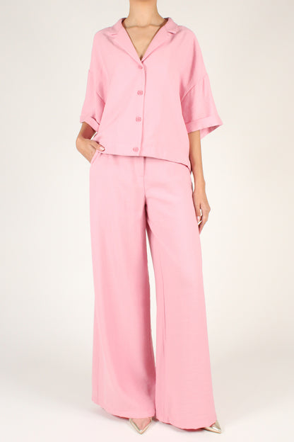 Palazzo Trousers in Solid Color Viscose