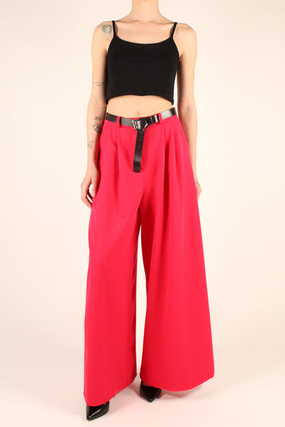 Extra Wide Leg Trousers with Pleats