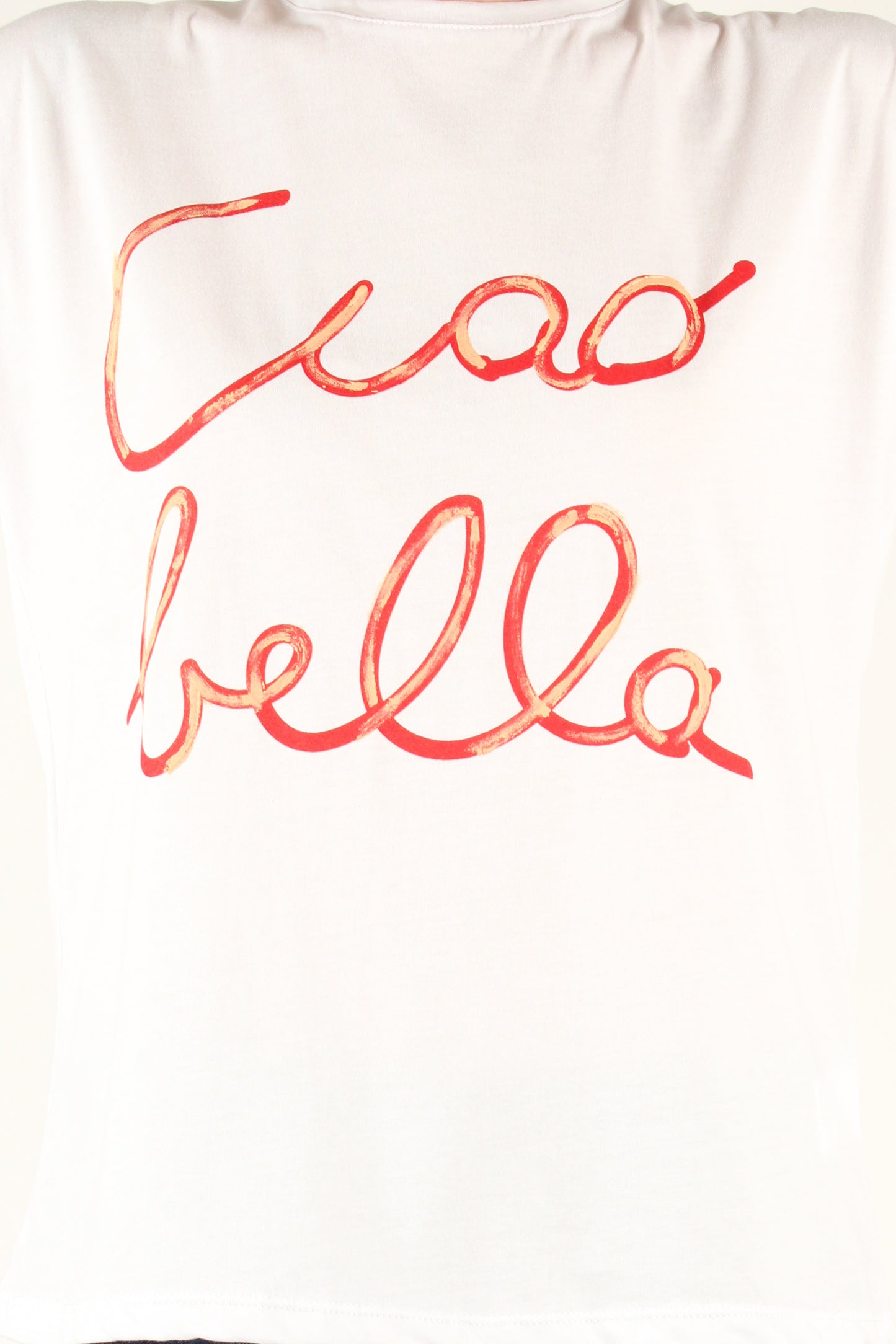 T-Shirt con Stampa Ciao Bella