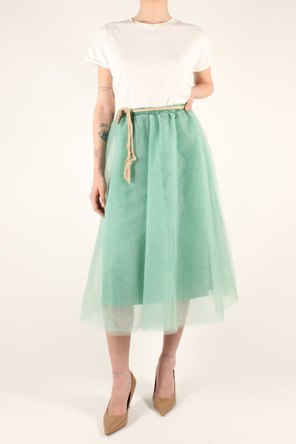 Midi skirt in tulle