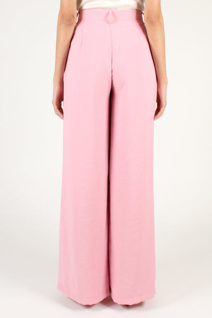 Palazzo Trousers in Solid Color Viscose