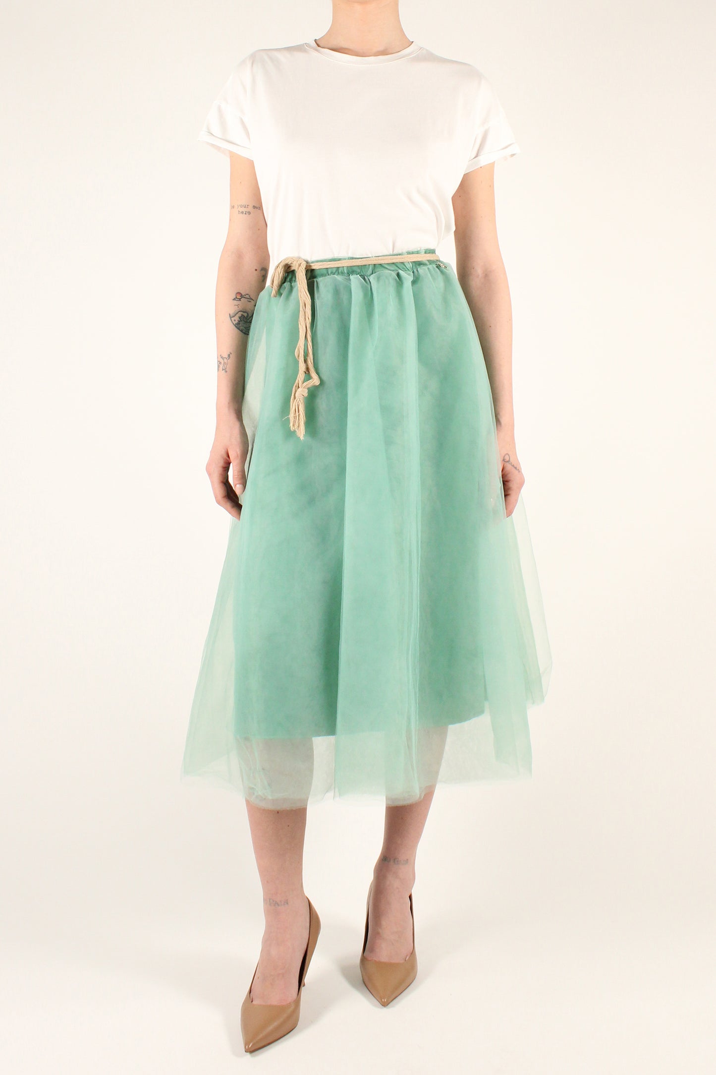 Midi skirt in tulle