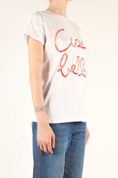 T-Shirt con Stampa Ciao Bella