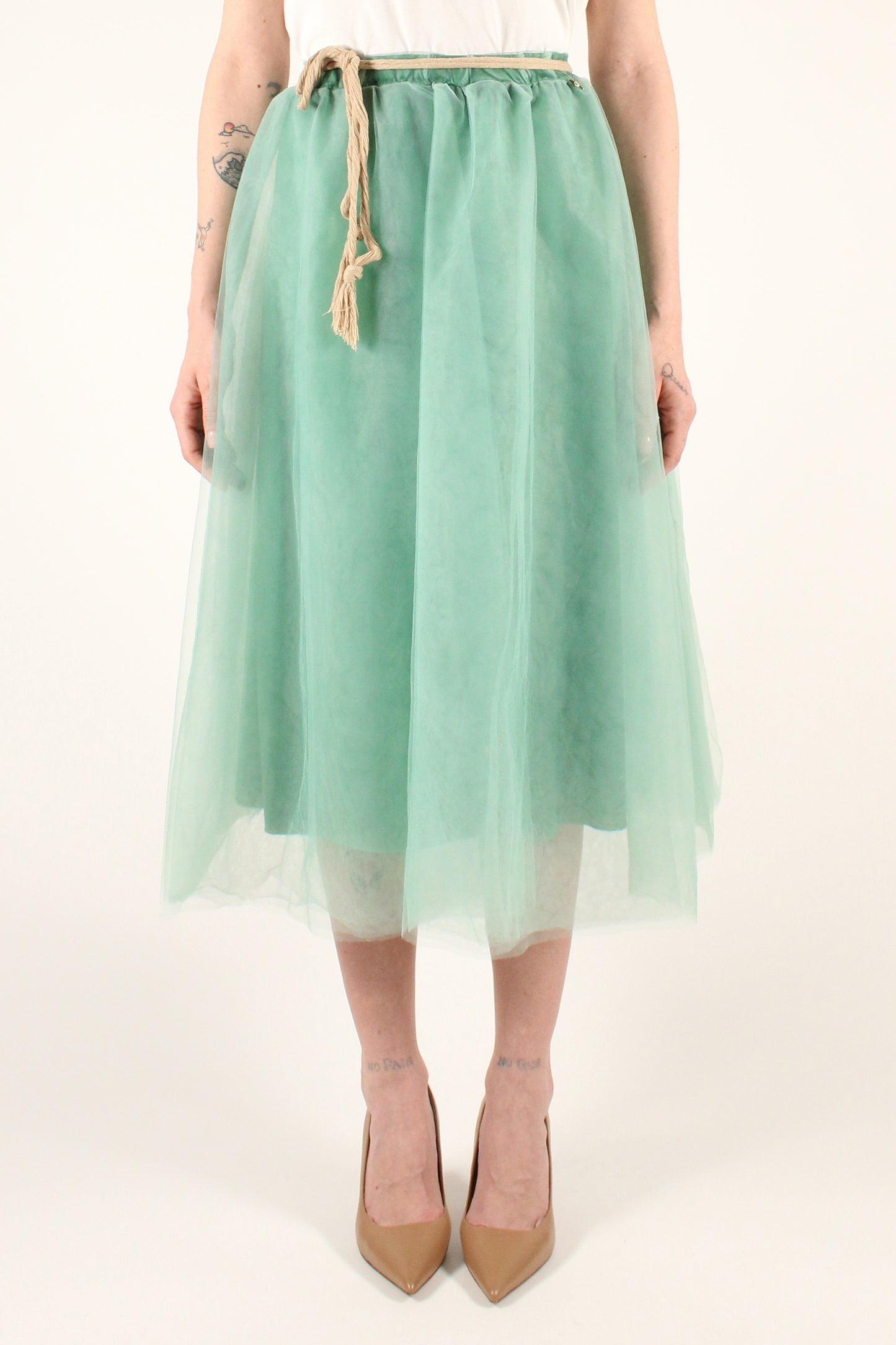 Midi skirt in tulle