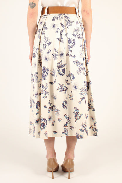 Eye Print Circle Skirt