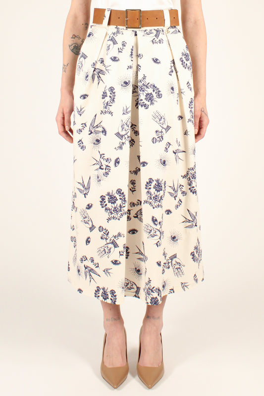 Eye Print Circle Skirt