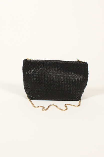 Braided Leather Bag with Chain