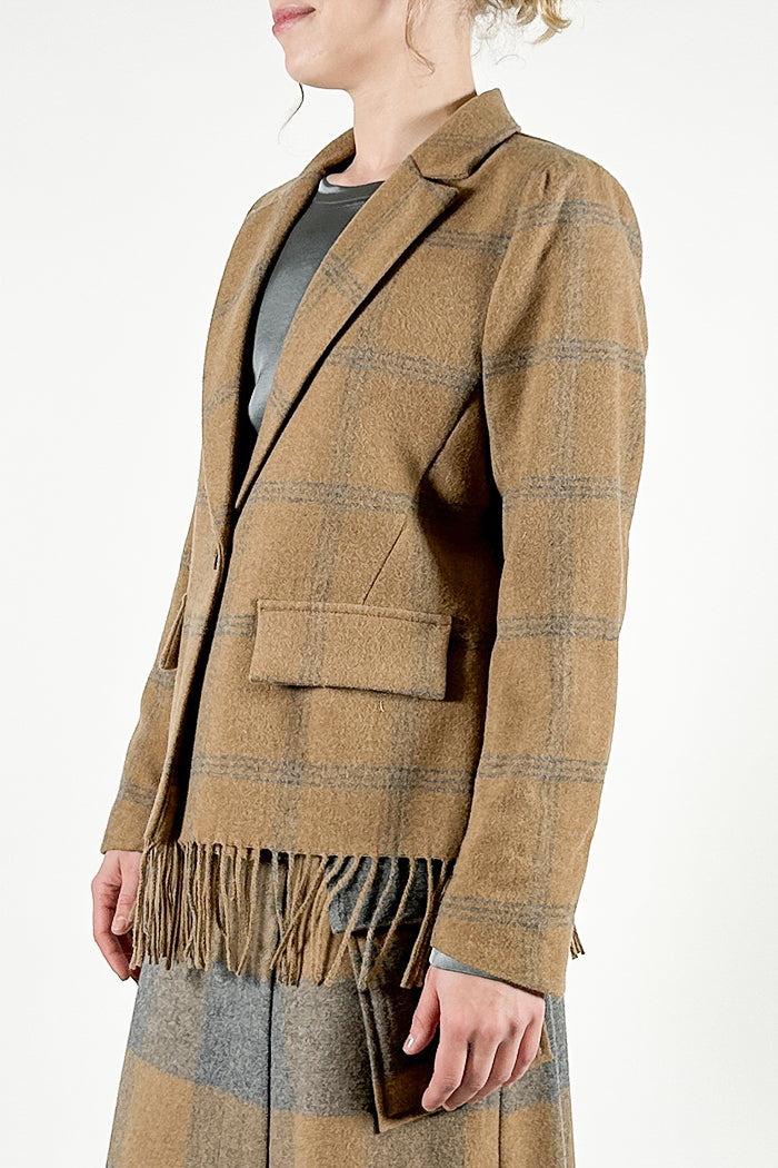 Woolen Cloth Blazer with Fringes