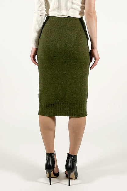 Knitted Pencil Skirt with Lurex