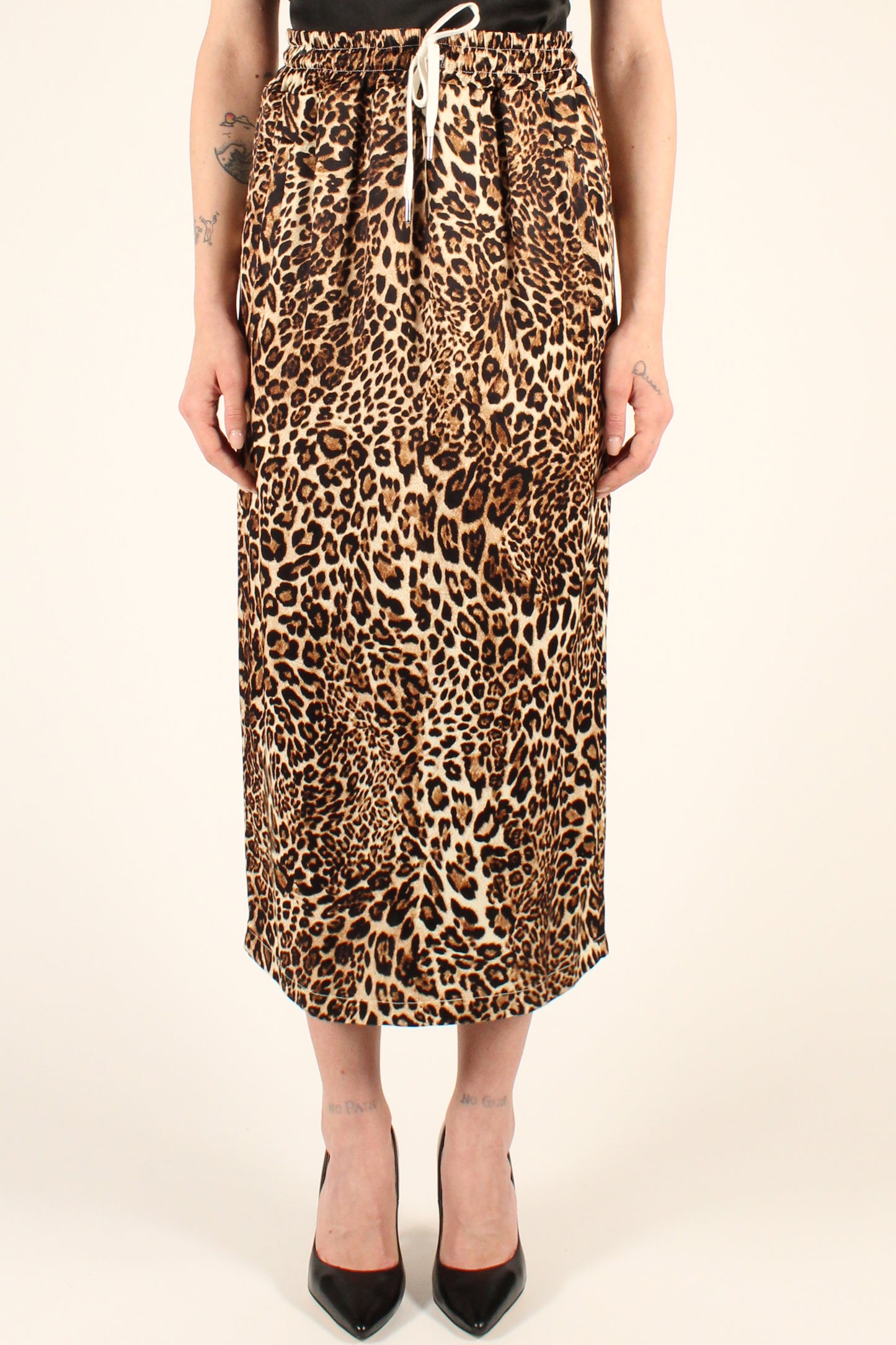 Animal Print Pencil Skirt With Label