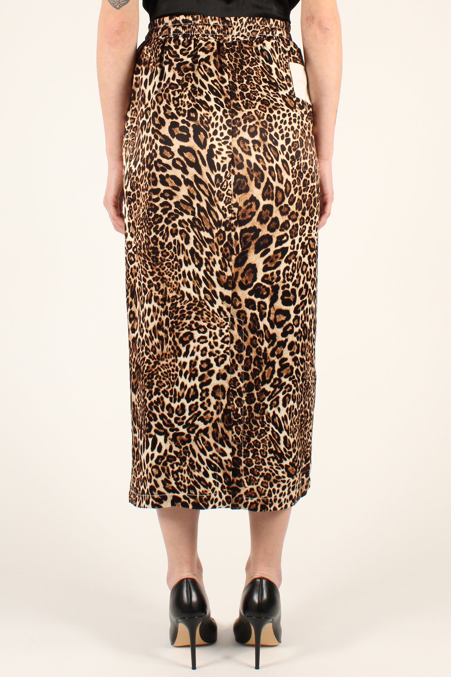 Animal Print Pencil Skirt With Label