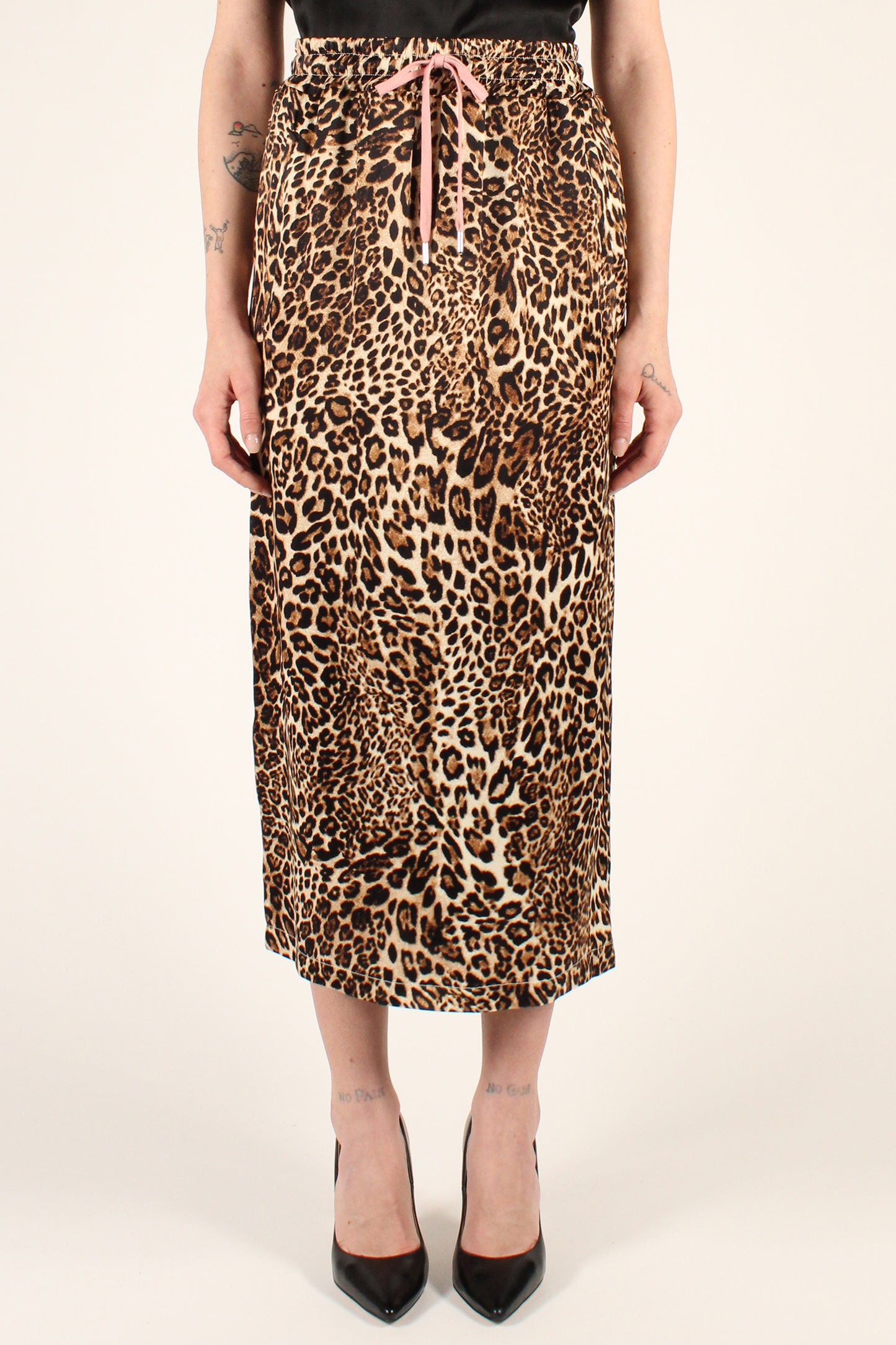 Animal Print Pencil Skirt With Label