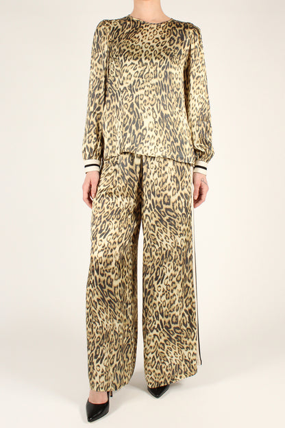 Animal print palazzo trousers