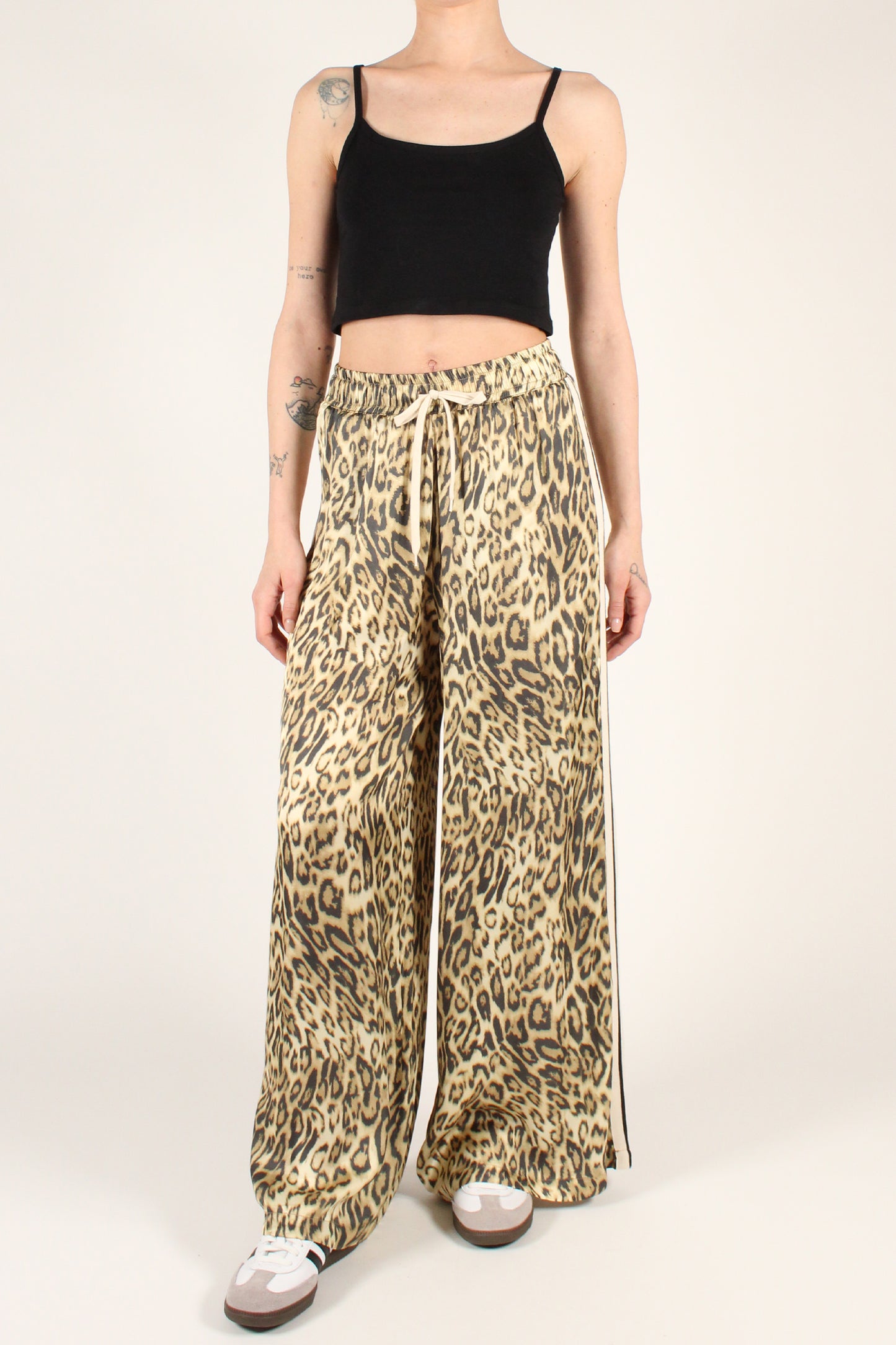 Animal print palazzo trousers