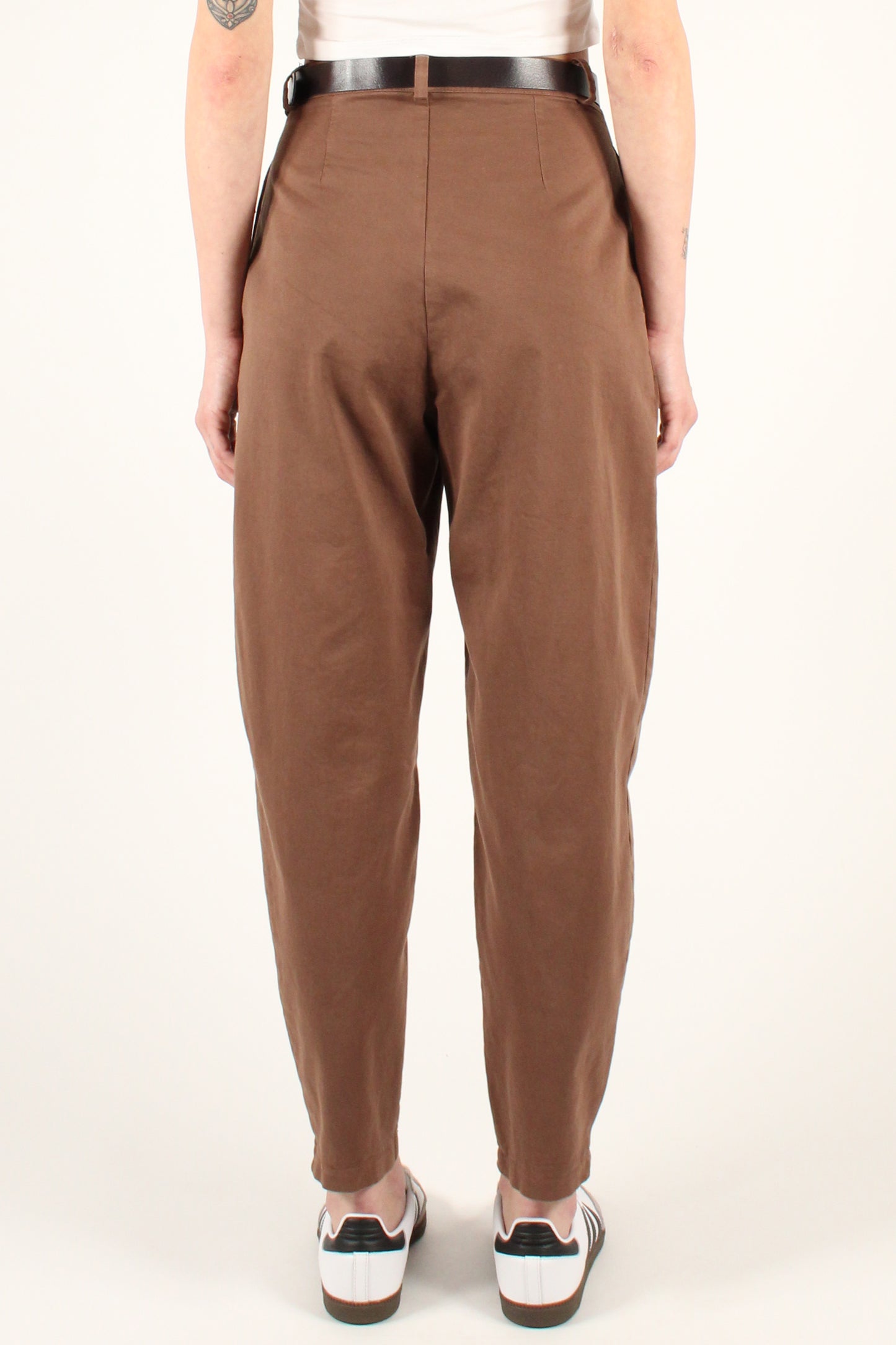 Balloon Trousers with Pleats in Cotton