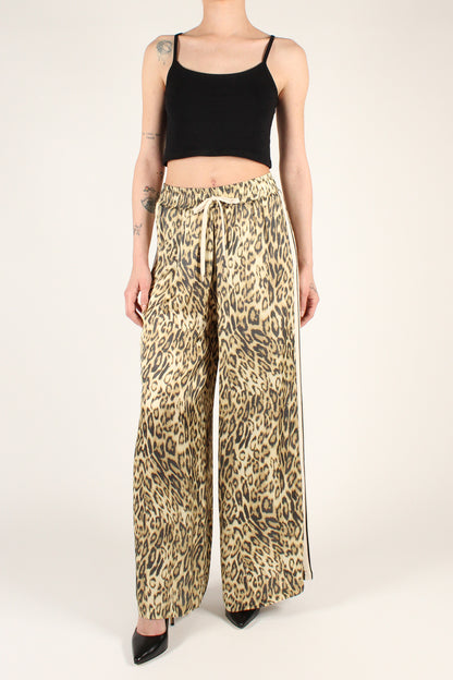 Animal print palazzo trousers