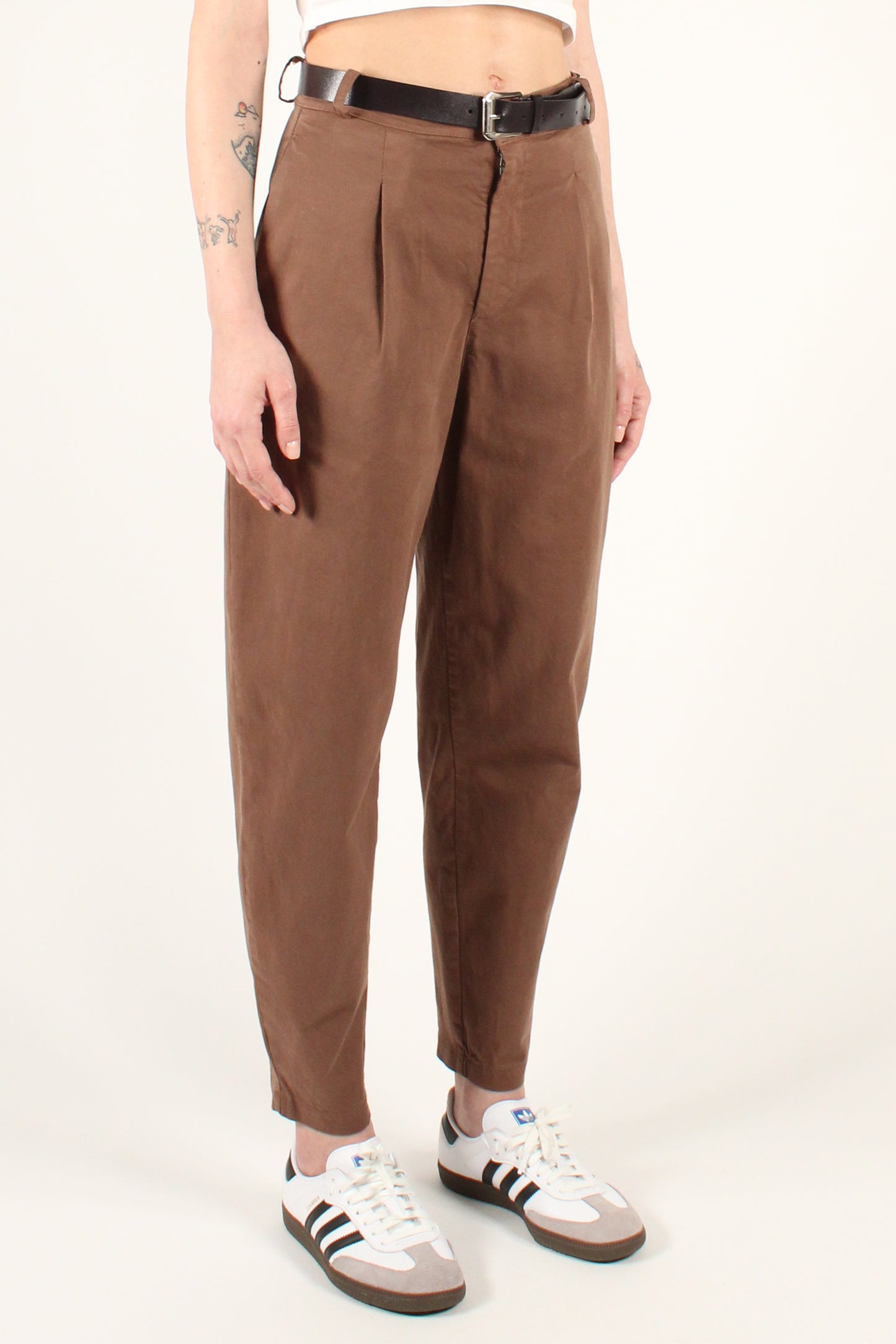 Balloon Trousers with Pleats in Cotton