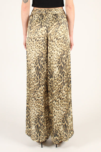 Animal print palazzo trousers