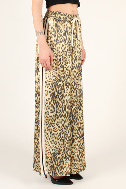 Animal print palazzo trousers