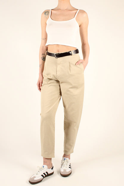 Balloon Trousers with Pleats in Cotton