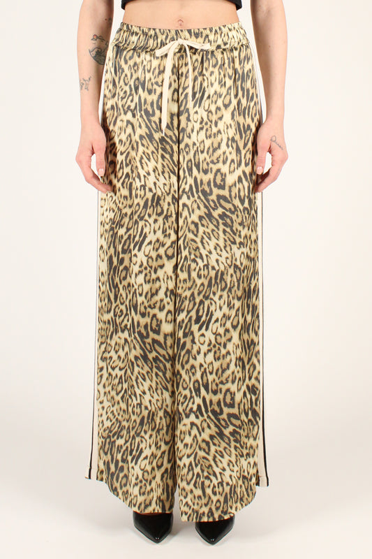 Animal print palazzo trousers