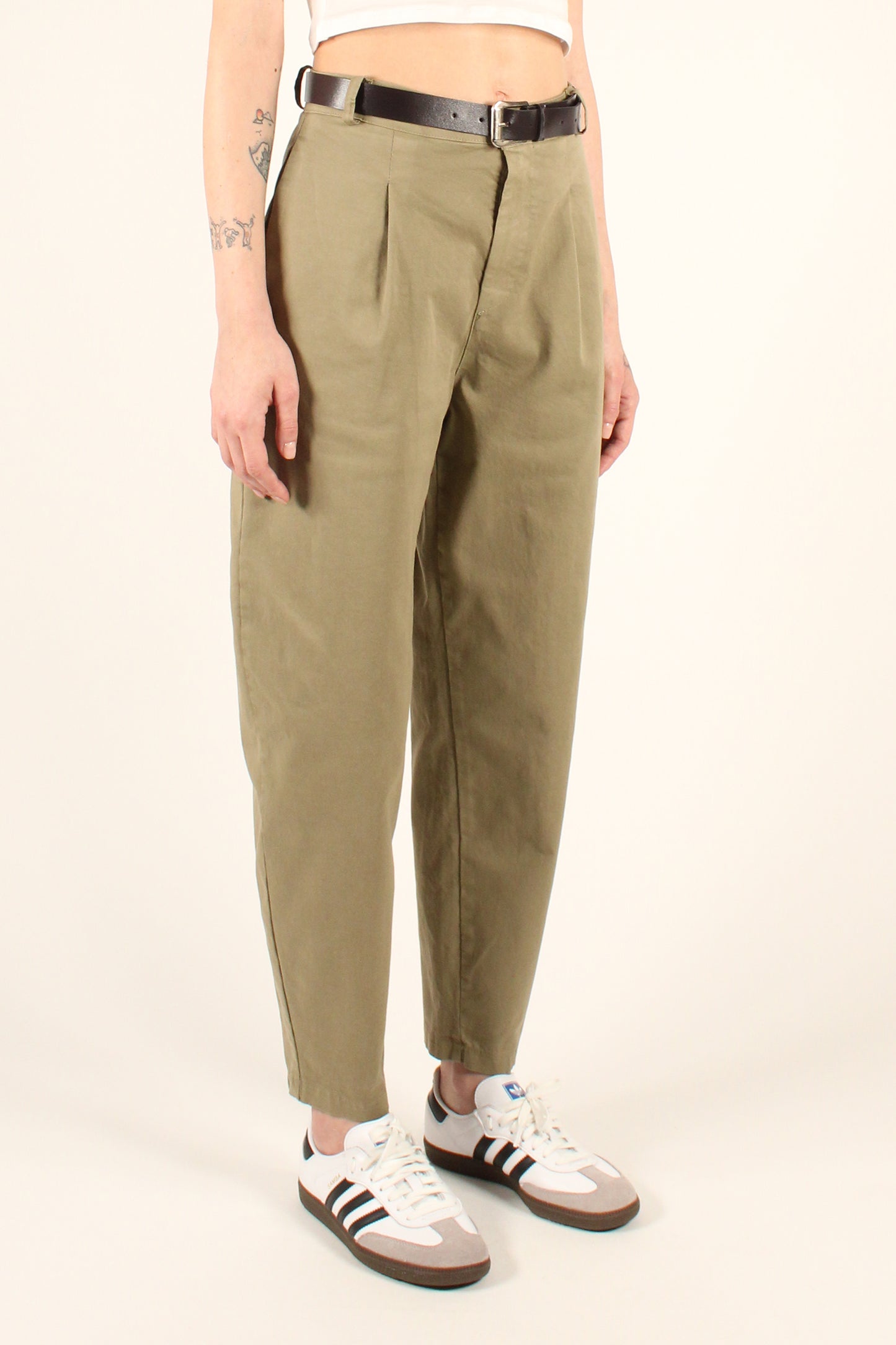 Balloon Trousers with Pleats in Cotton