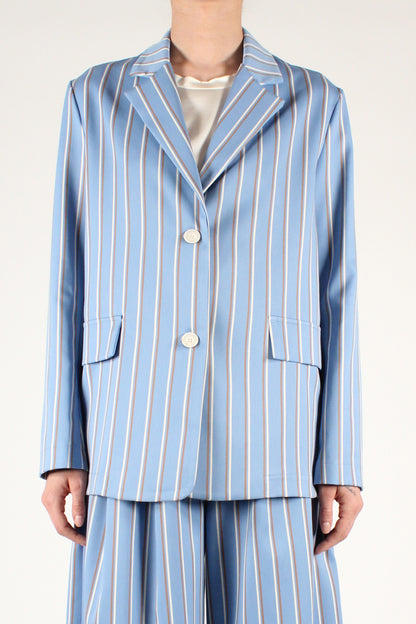 Single-breasted two-button striped blazer