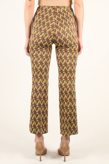 Trumpet Trousers with Geometric Pattern