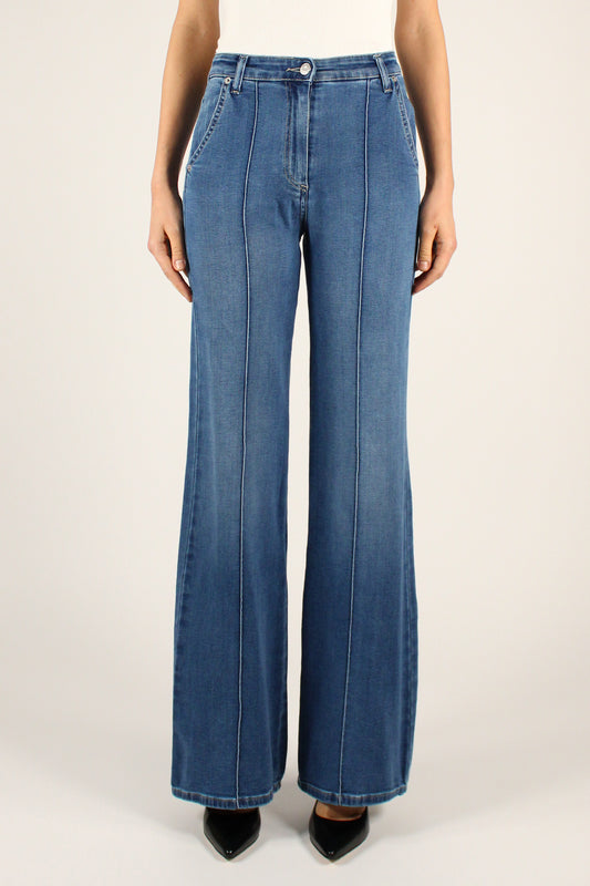 Flared Jeans with Front Seam