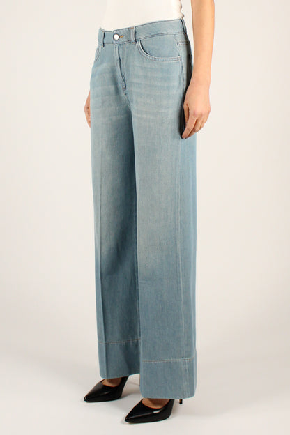 Straight Leg Jeans with Seam at the Bottom