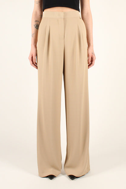 Straight leg trousers with pleats